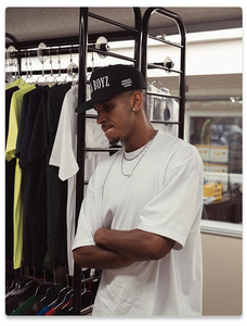 T-shirts pour hommes PC230 personnalisés, 100% coton, Pro Club, poids lourd, col rond, coupe ample, blanc uni, noir, col rond, 230 g/m² - Product Image 4