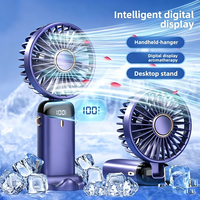 Mini ventilateur portable USB rechargeable, pliable, en plastique, électrique, pour le bureau, les étudiants, la voiture, l'extérieur, cadeau idéal
