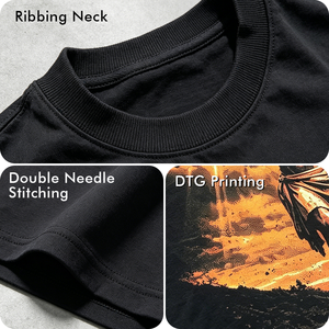 T-shirt en coton lourd 280 GSM pour homme RAMAX, impression par sublimation, coupe classique, manches courtes, col rond, design photo - Product Image 2