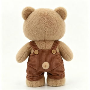 Oso de peluche personalizado, oso de peluche vestido, oso de peluche marrón, oso de peluche con overol. - Product Image 5