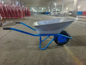 6 Cubic Foot Wheelbarrow Heavy Duty Garden Wheel Barrow <strong>Cart</strong> with 4.00-8 Inch <strong>Flat</strong> Free Tire for Outdoor Gardening Yard Planting - Product Image 4