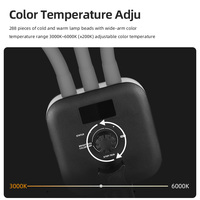 AMBITFUL AL-20 AL-20RGB 3000K-6000K 40W Strip Panjang Isi Lengan Ganda Lampu LED dengan Layar LCD untuk Studio Foto Siaran Langsung