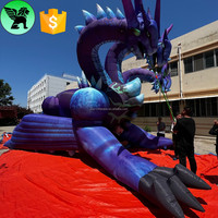 Gonflable géant de 10m de long, décoration d'événements du Festival, modèle d'animal personnalisé, Dragon gonflable, réplique pour la publicité, A9331