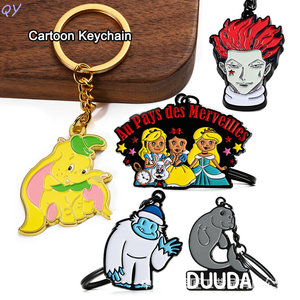 QY accepté personnalisé 3D porte-clés en métal UV imprimé Logo porte-clés émail lettre pièce cadeau promotionnel - Product Image 4