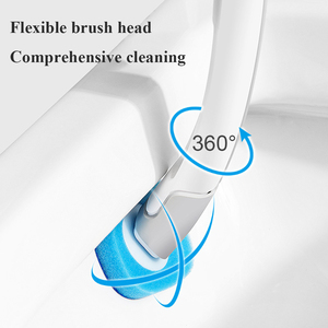 Sistema di Pulizia Bagno Multiuso con Manico Lungo, <span class=keywords><strong>Set</strong></span> Spazzola per <span class=keywords><strong>WC</strong></span> Usa e Getta con Ricariche di Spugne Monouso - Product Image 2