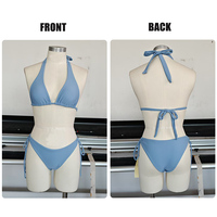 Maillot de bain deux pièces grande taille imprimé personnalisé maillot de bain à cordes maillot de bain sexy Triangle chaud Conjunto De Bikinis vêtements de plage pour femmes