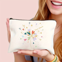 Bolsa de Cosméticos y Artículos de Aseo de Lona con Diseño Europeo y Nombre Personalizado, Multifuncional para Hombres y Mujeres, Almacenamiento de Viaje, Regalo de Cumpleaños/Festivales