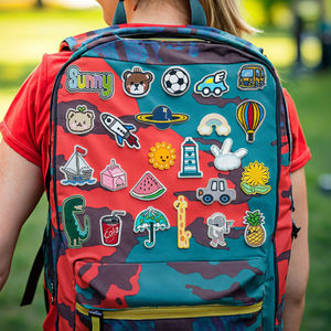 카툰, 애니메이션, 무지개 영어 레터링 자수 패치, 다리미 접착 및 무봉제 스티커 패치, 구멍 수선용 - Product Image 3