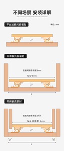 Modern Bedroom Outdoor Kitchen Furniture Bottom-Mounted Concealed <b>Sliding</b> Rail Jewelry Cabinet Damping Buffer Cold-Rolled Steel - Product Image 4