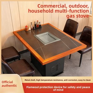 Barbecue à gaz portable <span class=keywords><strong>de</strong></span> style coréen pour usage commercial et camping en extérieur, avec allumage électronique intégré en acier inoxydable – Vente en gros usine - Product Image 5