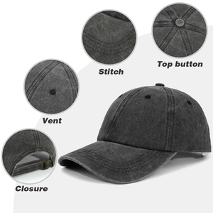 Casquette de Baseball Délavée OEM en Coton Non Structuré, Style Papa Lavé, Rétro Urbain Sportif, Gorras Courbe Vintage, Casquette de Sport Décontractée - Product Image 5