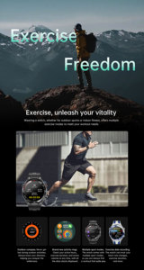 สมาร์ทวอทช์ Top JS WATCH 55 ultra หน้าจอ AMOLED ทรงกลม รองรับการโทร พร้อมผู้ช่วยเสียง วัดอัตราการเต้นของหัวใจ รุ่น Watch55 สำหรับโทรศัพท์ huawei <span class=keywords><strong>samsung</strong></span> - Product Image 4