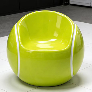 เก้าอี้ทรงลูกเทนนิสไฟเบอร์กลาส Y876 ดีไซน์สร้างสรรค์สำหรับกีฬา เหมาะสำหรับใช้ในคลับเทนนิส สวนสาธารณะ ลานกิจกรรม และพื้นที่สาธารณะ - Product Image 2