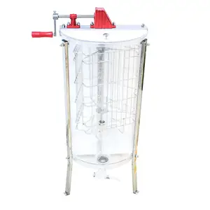 Manual Beekeeping Tools 2 Frames Clear Plexiglass Honey Centrifugal honey Extractor