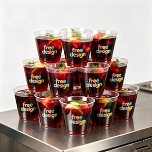 Venta al por mayor de vasos pequeños de plástico desechables con tapa para salsa, de PP, de 0.75oz, 1oz, 1.5oz, 2oz, 2.5oz, 3.25oz, 4oz, 5.5oz y 12oz, ideales para bodas. - Product Image 1