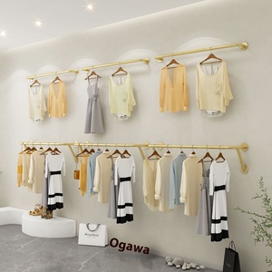 Moderno Exhibidor Colgante Ecológico para Ropa <span class=keywords><strong>de</strong></span> Mujer, Estante <span class=keywords><strong>de</strong></span> Pared para Tiendas Minoristas - Product Image 4