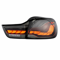 Feux arrière OLED Dragon Scale avec lentille fumée, clignotant ambre et feux de recul blancs pour BMW Série 4 M4, vente en gros d'usine OEM