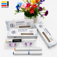 Maßgefertigtes Stift- und Verpackungsbox-Kombiset |   Kostenloses Design Fensterkarton mit Stift-Set |   OEM Weißbox-Hersteller Großhandel