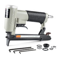 Agrafeuse pneumatique N8016 pour tapisserie, calibre 21, compatible avec les agrafes de la série 80 à couronne de 1/2 pouce, longueur d'agrafes de 1/4 à 5/8 pouces, agrafeuse pneumatique à couronne étroite 8016