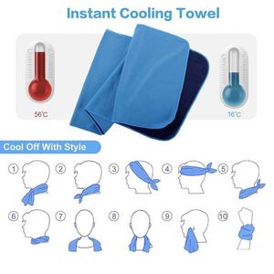 Serviette de sport rafraîchissante personnalisée, respirante, à séchage rapide, écologique, en polyester + polyamide 55g 30x100cm, lavable en machine - Product Image 5