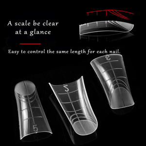 Uñas postizas francesas con punta de pato, transparentes, naturales, grandes y anchas, de doble forma, con etiqueta personalizada, herramienta de extensión de uñas para salón. - Product Image 4