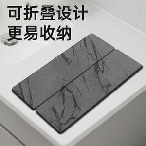 Alfombra de baño de diatomita rectangular, absorbente, para baño, de color sólido, hecha a medida con opción de logotipo. - Product Image 5