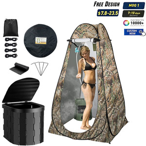 <span class=keywords><strong>Toilettes</strong></span> portables LLOWO avec tente d'intimité escamotable, <span class=keywords><strong>toilettes</strong></span> portables pour adultes, tentes de douche, cabine de change, kit de tente de <span class=keywords><strong>toilettes</strong></span> pour la randonnée - Product Image 1