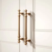 Kabinet persegi panjang ramah lingkungan seng emas desain Eropa Modern gagang pintu lemari dapur menarik perabotan lemari pakaian