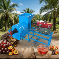 Chinese fabriek kleine palmolie-extractiemachine 300-500kg/u schroefpalmoliepers met dubbele aandrijving 4KW motor / 8PK dieselmotor