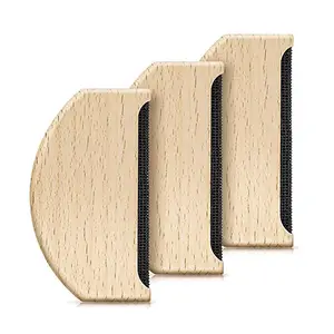 Hot selling 100% natural wood cashmere comb custom logo fabric pilling comb