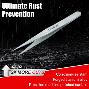 HENITUER T1124 チタン製工具 非磁性 多機能 チタン製シャープタイプピンセット 家庭用 医療用 航空分野用 - Product Image 2