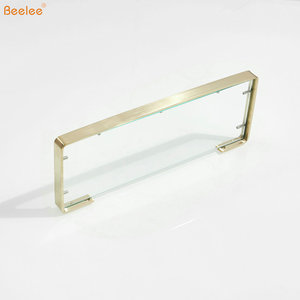 Beelee BA19304BGホームホテルバスルームアクセサリー高級ステンレス鋼304ガラス棚ホルダー付き - Product Image 4