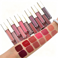Vente en gros de gloss à lèvres, cosmétiques minéraux véganes, marque privée, rouge à lèvres liquide pigmenté imperméable, gloss à lèvres personnalisé