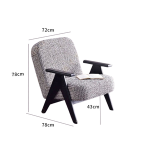 Elegante y cómoda silla de tela para sala de estar con cojines suaves patas de madera maciza diseño moderno sillón con acento silla Lisure - Product Image 4