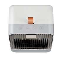 Mini Thermostat Numérique Intelligent Réglable Chauffage PTC Plastique Télécommande Protection Anti-Renversement Ventilation Portable Utilisation Intérieure