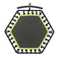 Trampolín de Ejercicio Interior Plegable y Duradero con Mango, Fácil Instalación para Adultos y Niños, Diseño Seguro y Silencioso