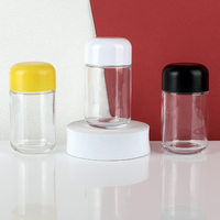 Pot en verre rond de haute qualité de 5 oz, anti-odeur, avec couvercle à vis hermétique, conteneur transparent de couleur personnalisée, à l'épreuve des enfants