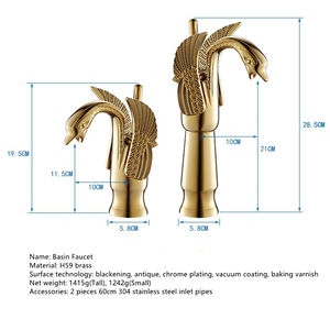 Grifo de lavabo antiguo europeo de cobre, grifo de lavabo, <span class=keywords><strong>grifos</strong></span> mezcladores de agua fría y caliente, grifo de <span class=keywords><strong>animales</strong></span>, <span class=keywords><strong>grifos</strong></span> de lavabo de mostrador - Product Image 3