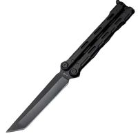 Couteau d'entraînement papillon en acier non affûté personnalisé pour la pratique, outil de camping et d'entraînement en extérieur