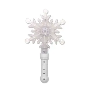 LED flashing Snowflake stick/glowing snowflake stick for christmas /blinking snowflake shaped stick