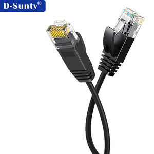 D-Sunty Cat6 Ethernet <b>Cable</b> <b>RJ45</b> Patch Cord Black 8-Conductor Stranded Copper Network <b>Cable</b> - Product Image 1