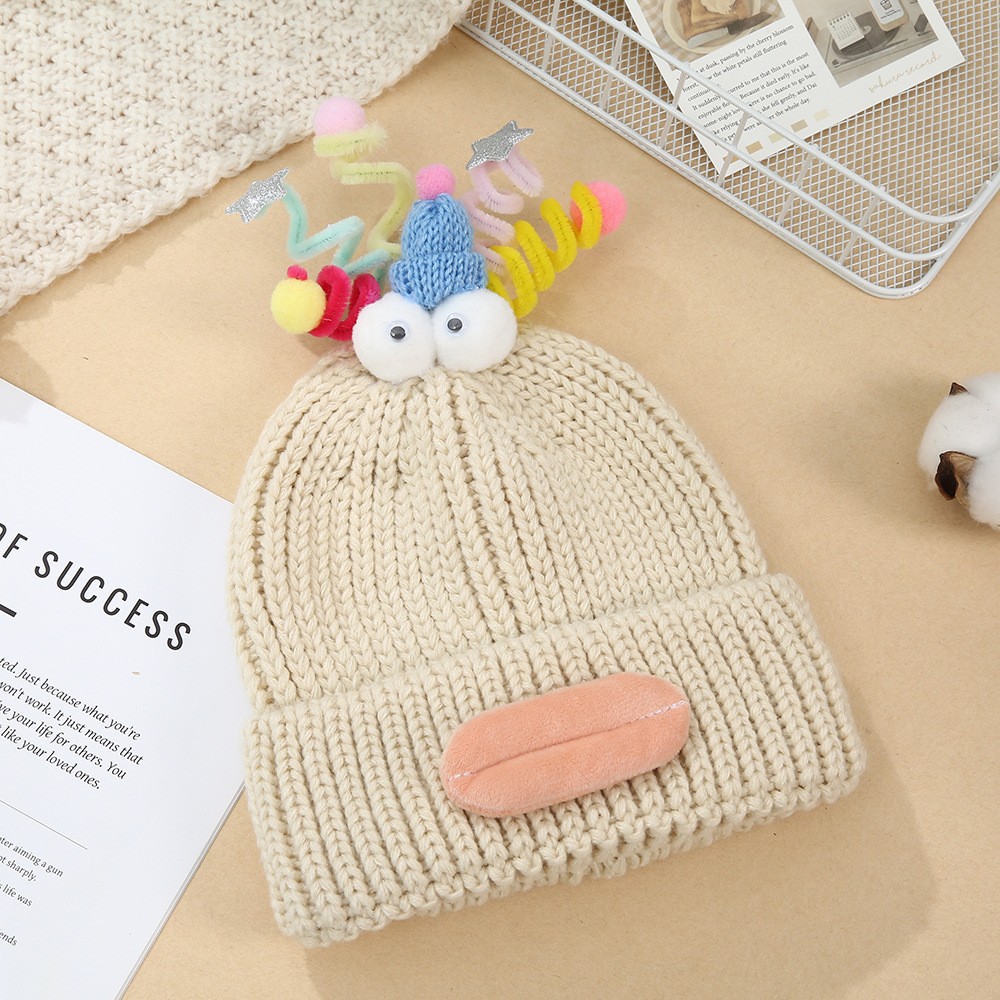 white quirky little hat