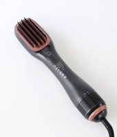 Sèche-cheveux ionique en céramique personnalisé avec peigne, brosse chauffante professionnelle 3-en-1 pour lisser les cheveux, pour usage domestique et en salon