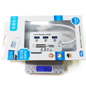 Hub <span class=keywords><strong>USB</strong></span> Type C 7 en 1, haute vitesse, <span class=keywords><strong>USB</strong></span>-C 3.1 vers 3 <span class=keywords><strong>USB</strong></span> 3.0 avec adaptateur convertisseur MS SD <span class=keywords><strong>M2</strong></span> T-Flash - Product Image 2