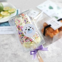 Emballages de luxe en gros pour cakesicles, boîtes transparentes pour sucettes glacées avec gaufrage et matériau PVC