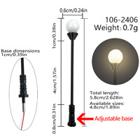 Lampe de cour miniature LED à l'échelle 1:160 N pour maquette de train, table de sable architecturale, accessoire de micro-paysage DIY