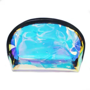 Hologram Bag Lips Makeup Bag Make Up Vanity Bag Custom Private Label Clutch Cosmetic Pouch