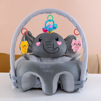Fauteuil d'apprentissage pour bébé et tout-petit, en peluche douce, avec support, design vaisseau spatial, fonction nid et fonction canapé, jouet Playmate