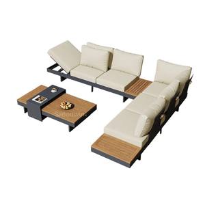 Canapé <span class=keywords><strong>de</strong></span> <span class=keywords><strong>jardin</strong></span> moderne 3 places en rotin pour extérieur nouveauté cadre en aluminium <span class=keywords><strong>bois</strong></span> métal meubles en osier en vente pour les parcs à manger - Product Image 2