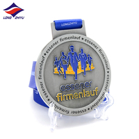 Longzhiyu concevoir votre propre alliage de zinc 3d métal 5k médaille personnalisé marathon course finisseur prix médailles sport avec ruban